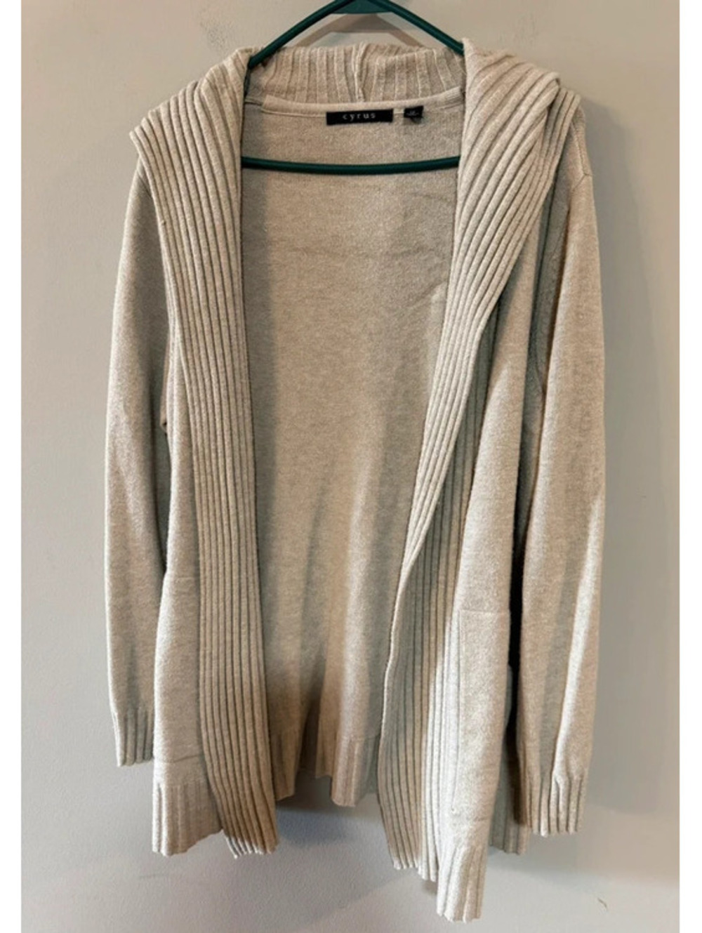 Cyrus Women’s Hooded Open-Front Cardigan – Size XL